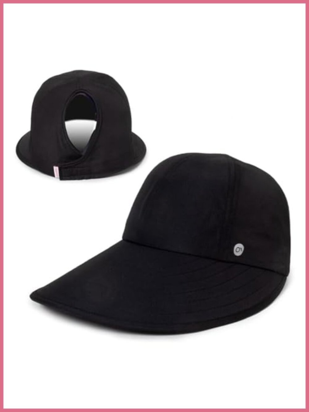 UPF 50 Wide Brim Ponytail Sun Hat Adjustable Back Closure